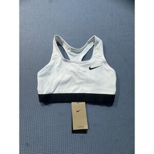 Nike Swoosh Medium Support Sports Bra Women's Sz S White Brand New